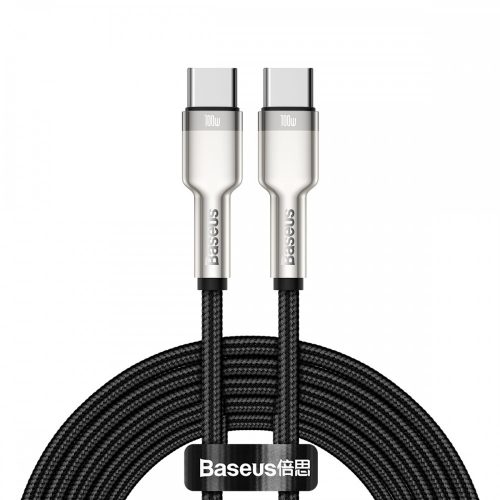 Baseus Calufe USB-Type C - 100 cm, 20A, ładowanie 1000 W, metalowa głowica, osłona z koralików - czarna