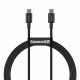 Baseus CATYS-B01 - 100W, kabel do szybkiego ładowania danych USB Type-C na USB Type-C, długość kabla: 1m - czarny