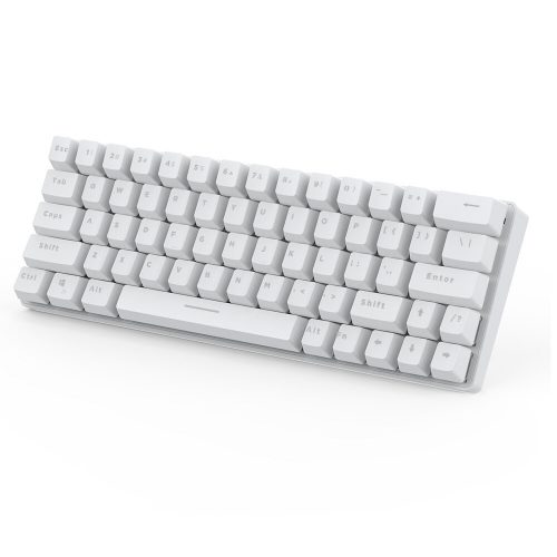 Klawiatura dla graczy BlitzWolf BW-KB1 - klawisze mechaniczne, oświetlenie LED RGB, przewodowa i bezprzewodowa, IPX4 - biała