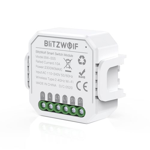 Blitzwolf® BW-SS5 - 2-kierunkowy kontroler SMART - Kontrola aplikacji, synchronizacja, komendy głosowe. Integracja Amazon Echo, Google Home i IFTTT