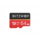 BlitzWolf® BW-TF1 - karta micro SD klasy 10 z adapterem, 64 GB