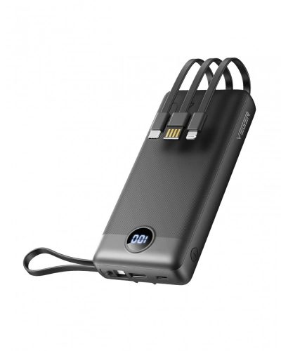 Power bank Veger C20 - 20000mAh - wbudowany, 4 kable, wskaźnik ładowania LED, moc ładowania 4x 2A